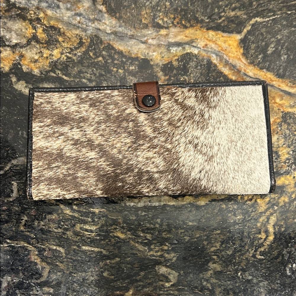 Brindle Cowhide Print Wallet